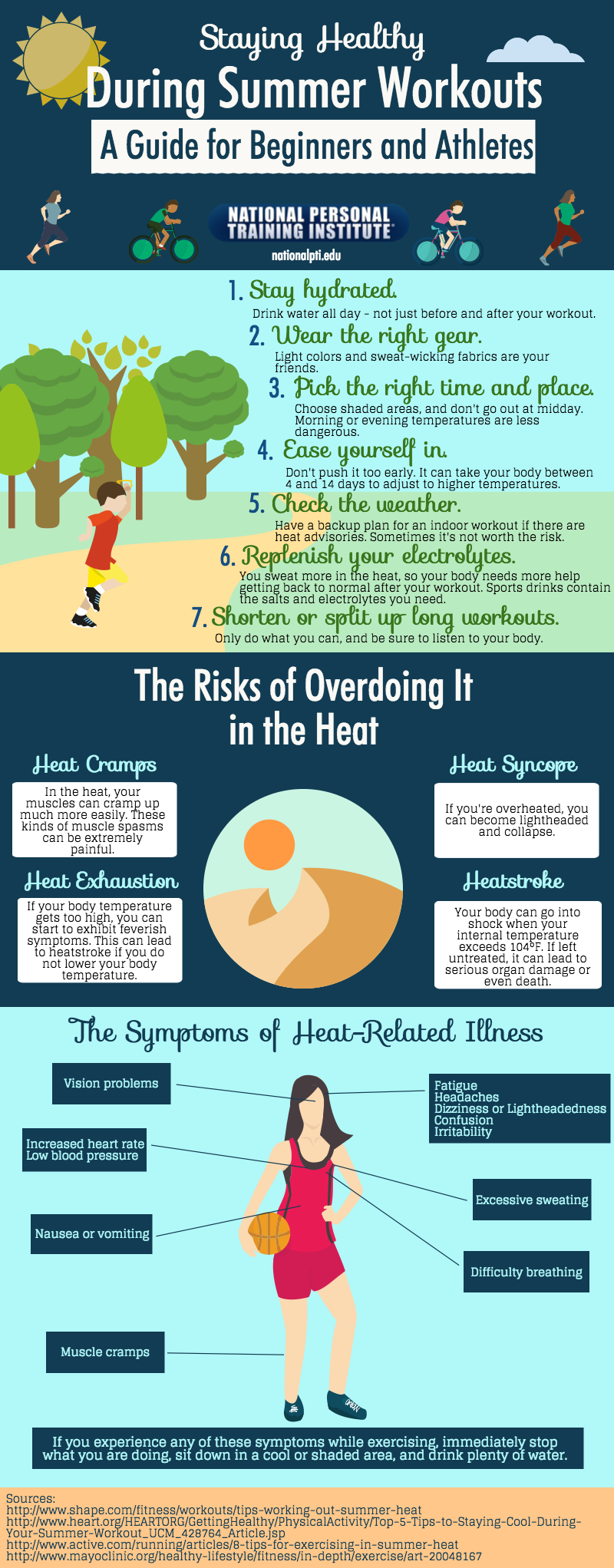 exercising in the heat of summertime - how to stay healthy and safe
